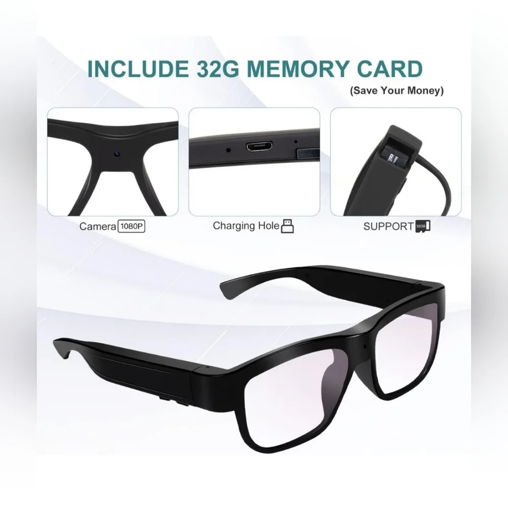 HD 32G Smart Camera Glasses
